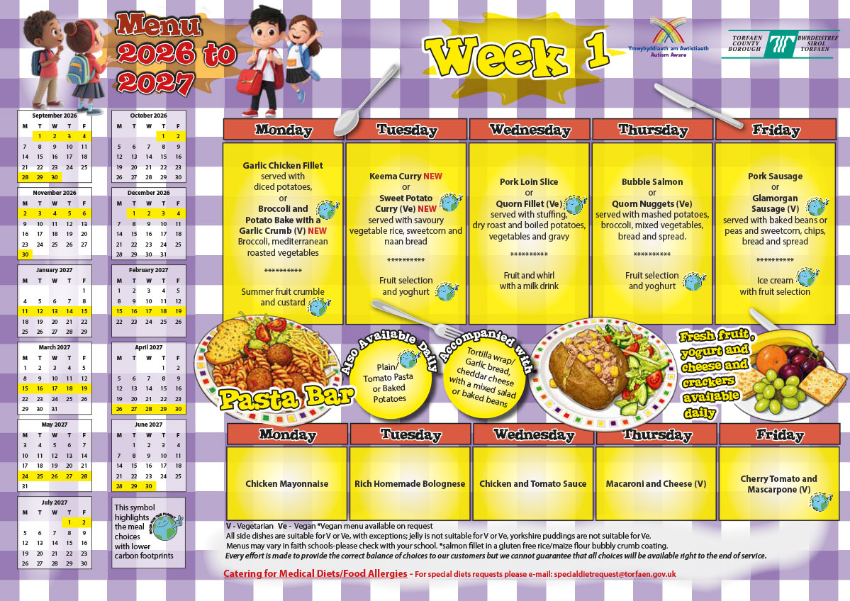2026/2027 Menu