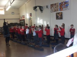 Miss Hughes' class' violin concert.