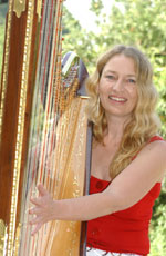 The harpist, Glenda Clwyd.