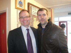 A visit from comedian, Rhod Gilbert: