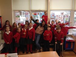 Welsh Children's Poet in Ysgol Gymraeg Cwmbrân: