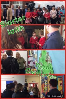 An important visit to Ysgol Gymraeg Cwmbrân: