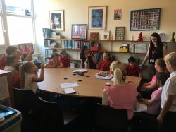 A meeting with Torfaen's Healthy Schools Officer: