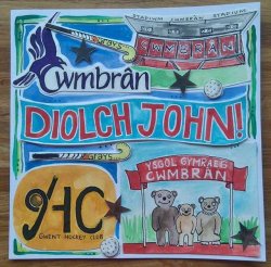 Diolch yn fawr, John: