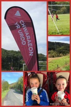 The Urdd's girls football final round in Aberyswyth.