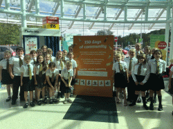 The choir's performance in Sainsbury's: