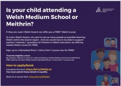 FREE Welsh course for parents / guardians:
