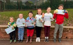 Winners of the colouring competition.