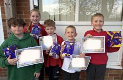 Winners of the times tables competition.