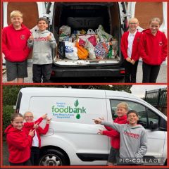 Collection on the way to the food bank