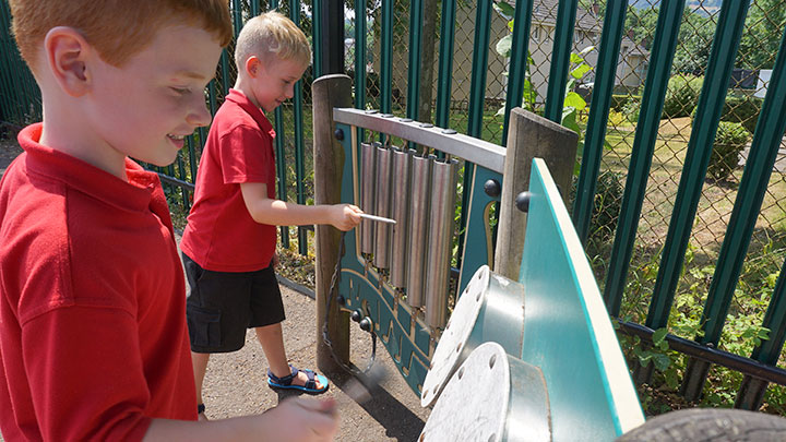 Photo of children at Ysgol Gymraeg Cwmbrân