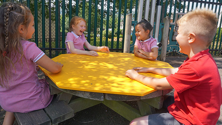 Photo of children at Ysgol Gymraeg Cwmbrân