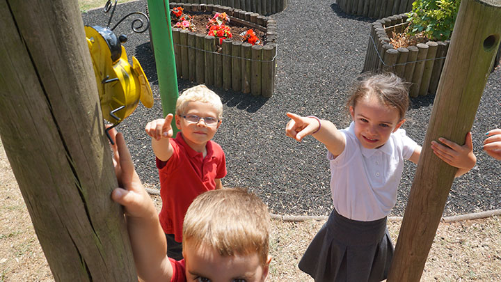 Photo of children at Ysgol Gymraeg Cwmbrân