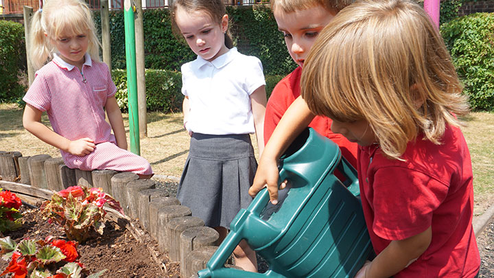 Photo of children at Ysgol Gymraeg Cwmbrân