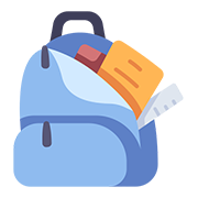Icon showing a backpack